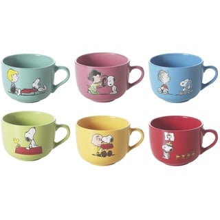 Brunch Time Cappuccinotasse 6 tlg. Set Jumbo Snoopy