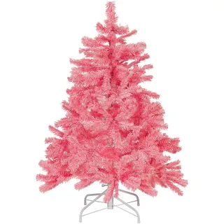 Beliani Weihnachtsbaum Farnham Rosa 120 cm