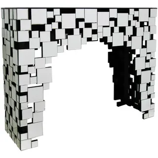 SalesFever Moneglia Elegante Konsole Konsolentisch 111 x 35,5 x 91 cm silber