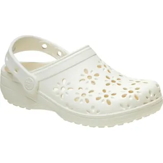 Crocs Classic Floral Cut Out Clog Beige 39