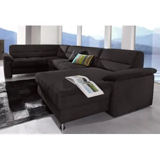 sit&more Wohnlandschaft Kunstleder 3-Sitzer Schwarz