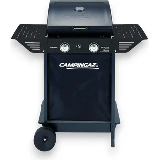 Stahl 2-Flammen-Gasgrill mit Rädern und Deckel mit Thermometer XPERT 100 L PLUS - Schwarz