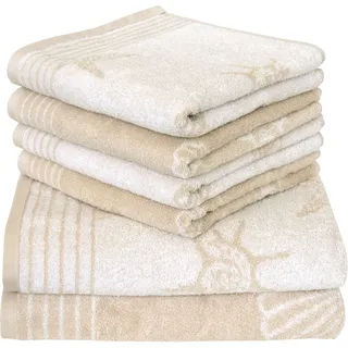 Dyckhoff Seashell Handtuchset 6-tlg. beige