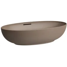 Laufen Il Bagno Alessi Waschtisch-Schale, mit Überlauf, 70x40cm, inkl. Ablaufventil Klick-Klack, H818978, Farbe: Kaffee matt