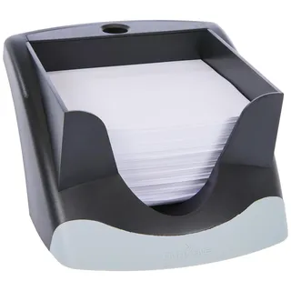 Durable Note Box Zettekasten, 1 Stück, schwarz, 771401 | Zettelbox für Notizen 90 x 90 mm, Breite 153 mm, inklusive Stifteköcher, ideal für Büro und Schreibtisch