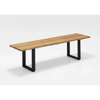 Bank Nemo Profilkufen anthrazit - 180 cm Teak gebürstet