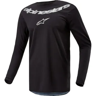 Alpinestars Fluid Graphite Langarm-trikot - Black / Silver - XL