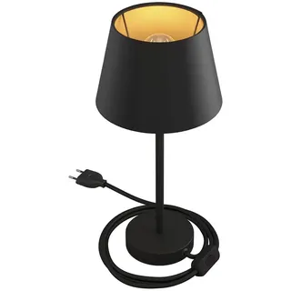 Creative Cables Alzaluce Imperio Tischlampe Mit Lampenschirm 25 Cm - Black - EU Plug