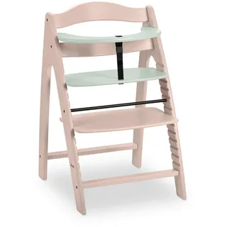 Hauck Hochstuhl , Weiß, Mintgrün , Holz , Buche , massiv, Schichtholz, Hartholz , 48x79x54 cm , Fsc, EN 14988 , Fußstütze verstellbar, Sitzfläche verstellbar, 5-Punkt-Gurt, Schrittgurt , Babymöbel & Kindermöbel, Babyzimmer, Hochstühle