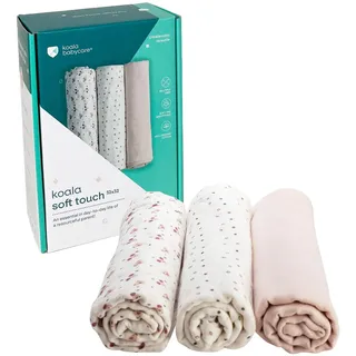 KOALA BABYCARE - Neugeborenes Musselin 80x80 cm - Packung mit 3 Stück - Neugeborenen-Baumwolldecke - Baumwolle Neugeborene