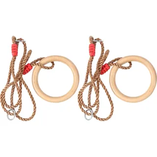 2 Teile/satz Fitness Holz Gymnastik Ring mit Seil Kinder Sport Schaukeln Ringe