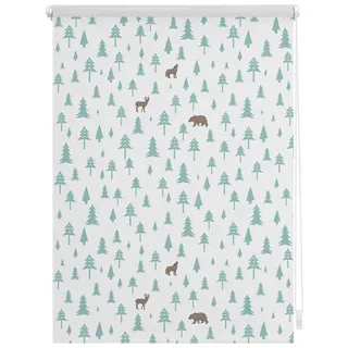 Lichtblick Rollo, ‎‎Klemmfix, ohne Bohren, Verdunkelung, Okko weiß türkis