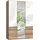 Drehtürenschrank Level by fresh to go 150 x 216 x 58 cm Braun/Weiß