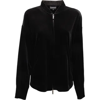 L5714 Blouson In Ciniglia Donna Emporio Armani Woman Velvet Blouson Jacket - Schwarz