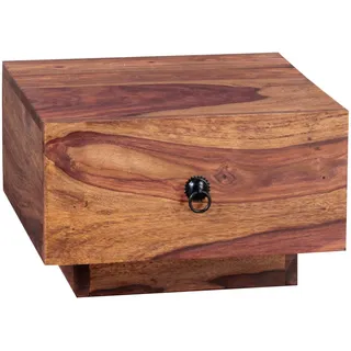 Mid.you Nachtkästchen , Sheeshamfarben , Metall , Sheesham , massiv , 1 Schublade(n) Schubladen , 40x25x40 cm , Holzmöbel, Holzbetten, Nachtkästchen Holz