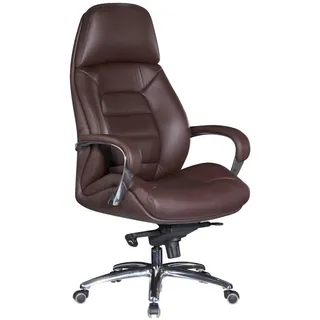 AMSTYLE XXL Chefsessel Leder Braun