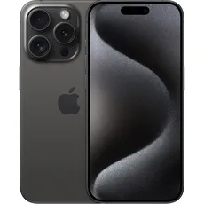 Apple iPhone 15 Pro (512 GB, Black Titanium, 6.10", SIM + eSIM, 48 Mpx, 5G), Smartphone, Schwarz
