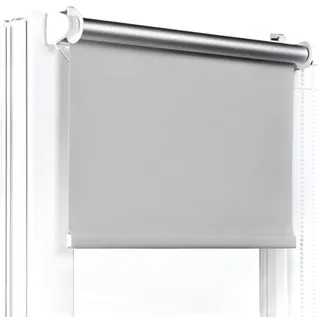 Fenster DEKOR - Rollos Für Fenster Ohne Bohren Grau - Verdunkelungsrollo B68 x H150 cm - Klemmrollo Verdunkelung - Fensterrollo Für Balkontüren - Verdunklungsrollo Leicht Zu Installieren - Klemmfix