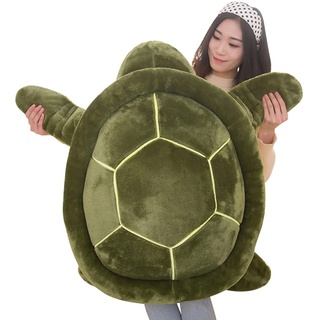 Uposao Schildkröte Kuscheltier, 50CM Grün Plüschschildkröte Spielzeug Große Schildkröte Plüschtier Stofftier zum Kuscheln Gefüllte Plüsch Puppe Weiches Kissen Weihnachten Geschenke Für Kinder Mädchen