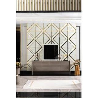 Modern Möbel Hochwertig Sideboard  Beige Tisch Stil Design Sideboard - Beige