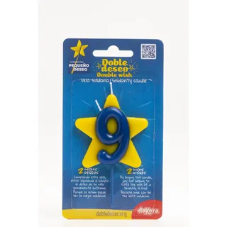 dekora - Solidarität Geburtstagskerze | Spezielle Sternkerzen - Doppelte Wunschkerzen zur Hilfe kranker Kinder - Nummer 9