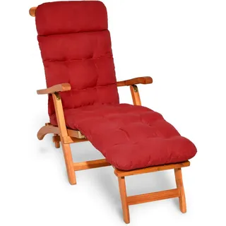 Beautissu Auflage 200 x 50 x 8 cm rot 1 St.