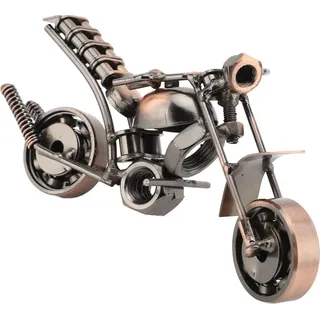 Motorradmodell aus Metall, 15 x 6 x 9 cm, Bronze-Eisen-Dekoration mit drehbarem Rad