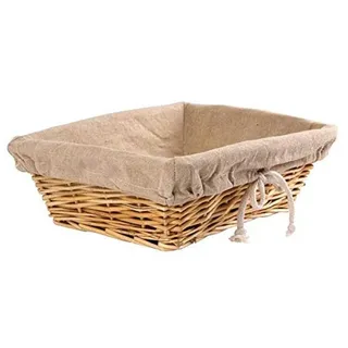 Olympia Rechteckiger Weidenkorb mit herausnehmbarem Einsatz 31,5 x 23 x 9,5 cm braun