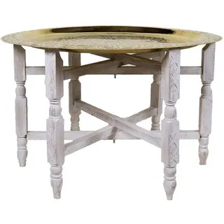 Marrakesch Orient & Mediterran Interior Orient Holzgestell Weiss für 80cm Tabletts - Weiß