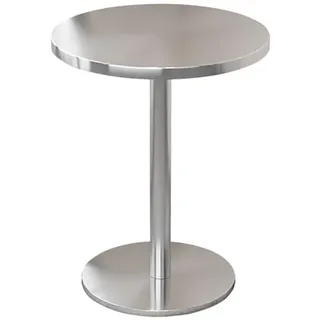 Gastronomiemöbel Bar Cafe Edelstahl Gastronomietisch Kleiner Rundtisch Esstisch Bistrotisch runder Tisch 60x75cm BXG-HY60