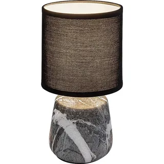 Rabalux 74066 Tischlampen Nalisa Marmor-Effekt Keramik E14 - Schwarz