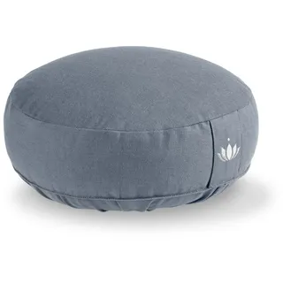 Lotuscrafts® Meditationskissen mit 10 cm Sitzhöhe, extra niedrig, Yoga Kissen mit Dinkelfüllung, Yogakissen Rund, Bodenkissen Rund, Yogakissen Meditationskissen, Bezug waschbar, GOTS Zertifiziert