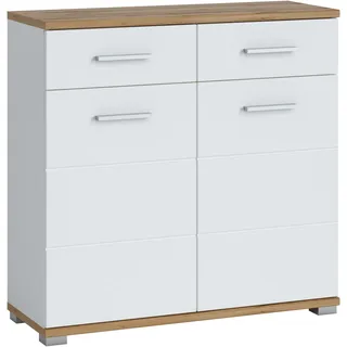 Schuhkommode LIVING CHARM "Hola", weiß, B:90cm H:88cm T:33,2cm, Holzwerkstoff, MDF, Sideboards, Schuhkommode, Breite ca. 90 cm