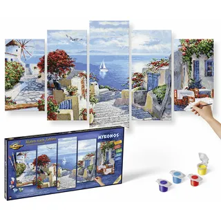 Schipper Malen nach Zahlen Mykonos 5 St. mehrfarbig 132 x 72 cm