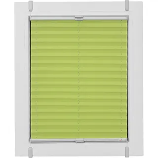 Plissee SUNLINES "One Size Style Crepe", grün (grün, grau, grau), B:95cm H:130cm, Obermaterial: 85% Polyester, 15% sonstige Fasern, Plissees, Plissee, Zubehörfarbe grau, zum Klemmen