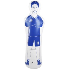 VBESTLIFE Fußballtrainingspuppe, 40 X 160 cm Aufblasbare Fußballpuppe Torwartpr Freistoß Abwehrwand für das Torwart-Verteidiger-Training (Blau)