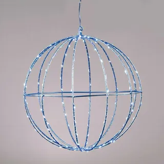 ACA Beleuchtete LED-Weihnachtskugel für den Außenbereich, 240 LEDs, 40 cm, blau, X0624064226