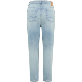 Mom-Jeans MUSTANG "Damen Style Charlotte Tapered", Damen, Gr. 32, Länge 32, blau (222 hellblau), Denim/Jeans, 98% Baumwolle, 2% Elasthan, unifarben, bequem, Jeans Mom-Jeans