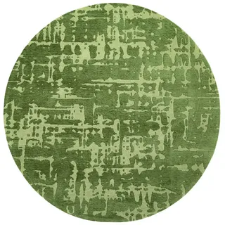 Louis De Poortere Teppich Perrier's Green Structures Baobab 240/240 cm , Grün , Textil , Uni , Rund , 240x240 cm , Oeko-Tex® Standard 100 , antistatisch, pflegeleicht, rutschfeste Unterfläche, für Fußbodenheizung geeignet, UV-beständig, waschbar , Teppiche und Böden, Teppiche