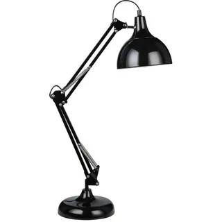 EGLO Tischleuchte »BORGILLIO«, 1 flammig, Leuchtmittel E27   ohne Leuchtmittel, Vintage Schreibtischlampe aus Stahl in Schwarz, E27, inkl. Schalter, schwarz