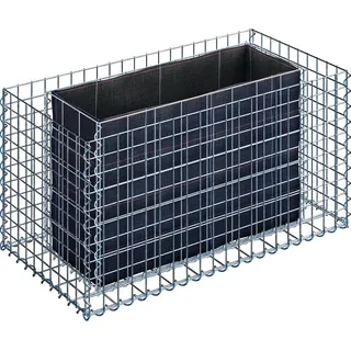 Gabiona Gabionen-Hochbeet eckig 50 cm x 100 cm x 50 cm Maschenw 5 cm x 5 cm