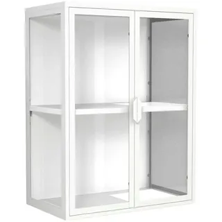 VCM Hängevitrine Flokas 60 x 35 x 80 cm Weiß