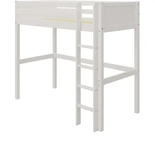 FURNLUX Hochbett Nordic Romantic Weiß 90x200cm / Hauptfarbe: Weiß / Abmessungen: 106 x 118 x 209 cm - Weiß