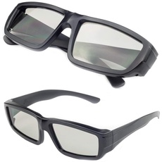 Digicharge Hochwertige schwarze Universal-3D-Brille, passiv, polarisiert, Heimfilm, TV-Kino, 10 Paar