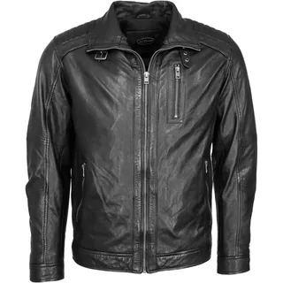 Bikerjacke JCC "Lederjacke 31020351", Herren, Gr. 48, schwarz, Obermaterial: 100% Lammleder LEL. Futter: 100% Baumwolle CO., Jacken Bikerjacke