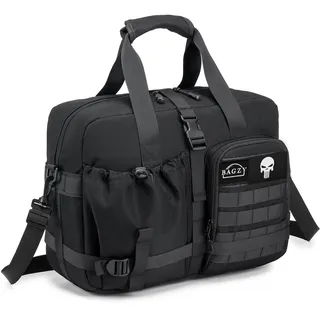 BAGZY Taktische Tasche 40x30x15cm Reisetasche Handgepäck Sporttasche 20L Oxford Travel Duffle Bag Laptoptasche für 15.6 Zoll Krankenhaustasche Handtasche für Weekender Hospital Herren Damen Schwarz