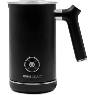 HOME DELUXE Milchaufschäumer ROYAL - 10 x 16,8 x 18,4 cm| 4 in 1 Funktion, Antihaft Oberfläche, Elektischer Milchaufschäumer - Schwarz