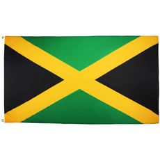 AZ FLAG Flagge Jamaika 90x60cm - JAMAIKANISCHE Fahne 60 x 90 cm feiner Polyester - flaggen