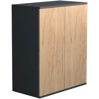 VCM Kommode 60 x 73 x 32 cm Honigeiche / Anthrazit