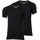 Kurzarmshirt V-NECK T-SHIRT 2-PACK V-Ausschnitt schwarz